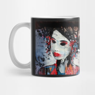 Japanese Lady graffiti, Blender Lane Mug